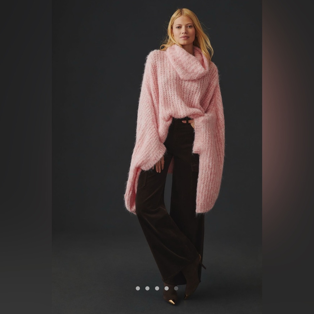 By Anthropologie Funnel-Neck Poncho NWT